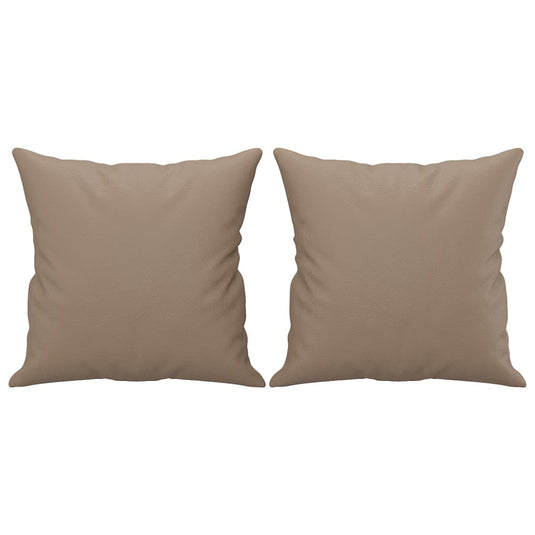 Vidaxl sierkussens 2 st 40x40 cm kunstleer cappuccino