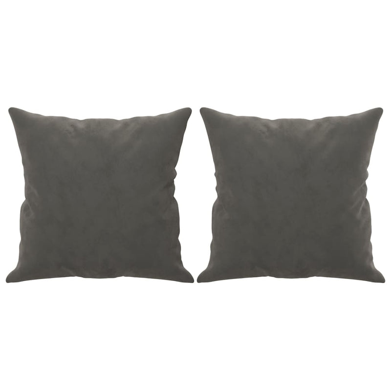 Load image into Gallery viewer, Vidaxl sierkussens 2 st 40x40 cm fluweel donkergrijs
