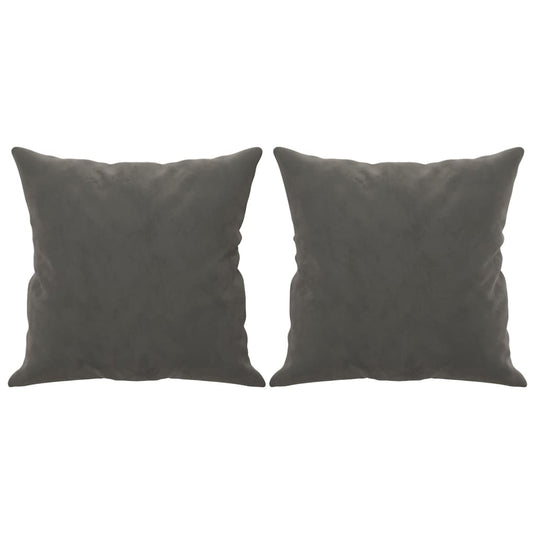 Vidaxl sierkussens 2 st 40x40 cm fluweel donkergrijs