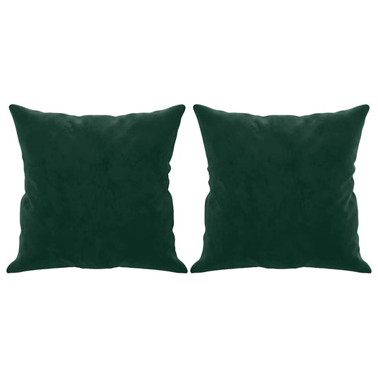 Vidaxl sierkussens 2 st 40x40 cm fluweel donkergroen