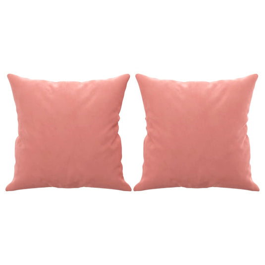 Vidaxl sierkussens 2 st 40x40 cm fluweel roze