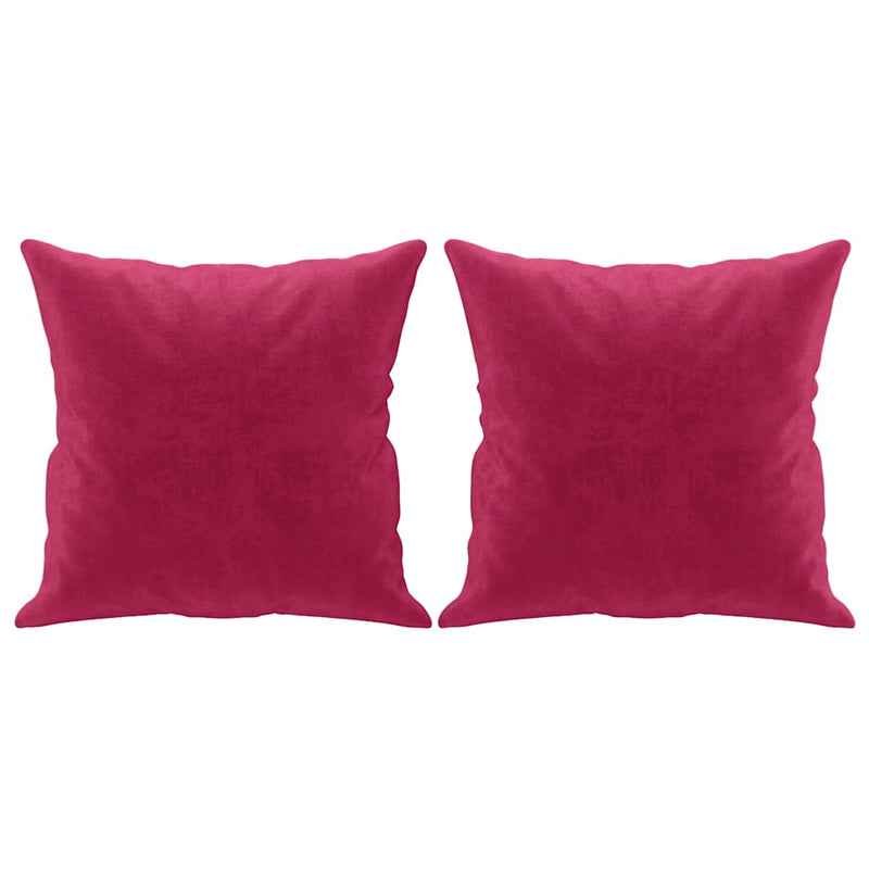 Load image into Gallery viewer, Vidaxl sierkussens 2 st 40x40 cm fluweel wijnrood
