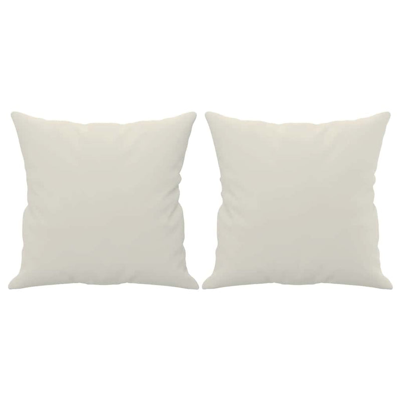 Load image into Gallery viewer, Vidaxl sierkussens 2 st 40x40 cm fluweel crèmekleurig
