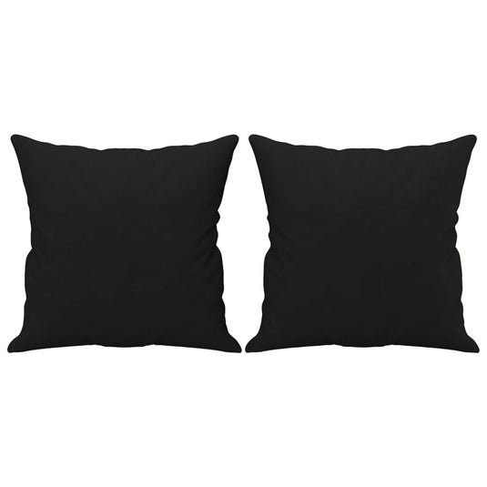 Vidaxl sierkussens 2 st 40x40 cm microvezelstof zwart
