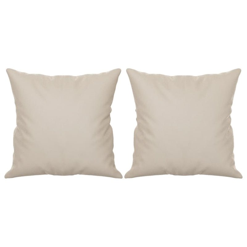 Load image into Gallery viewer, Vidaxl sierkussens 2 st 40x40 cm microvezelstof crèmekleurig
