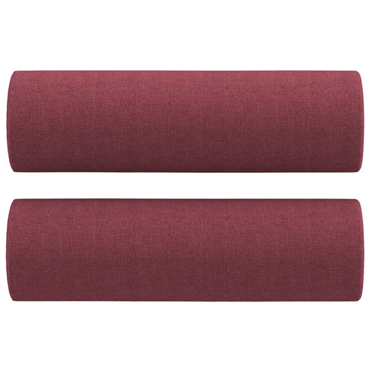 Vidaxl sierkussens 2 st 15x50 cm stof wijnrood