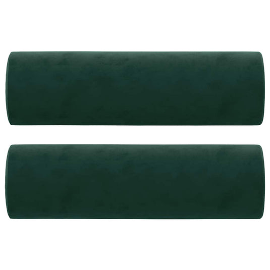 Vidaxl sierkussens 2 st 15x50 cm fluweel donkergroen
