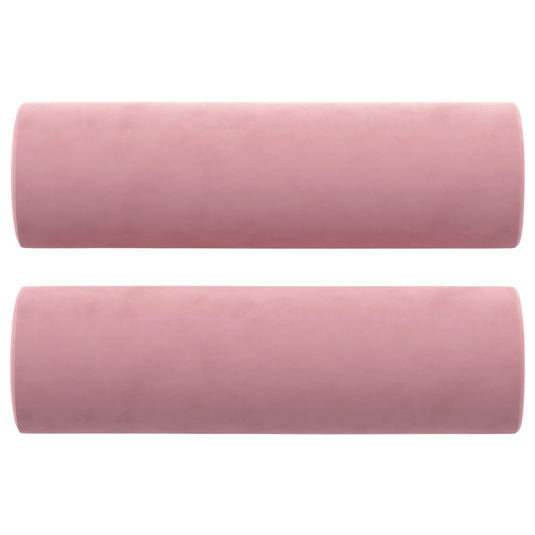 Vidaxl sierkussens 2 st 15x50 cm fluweel roze