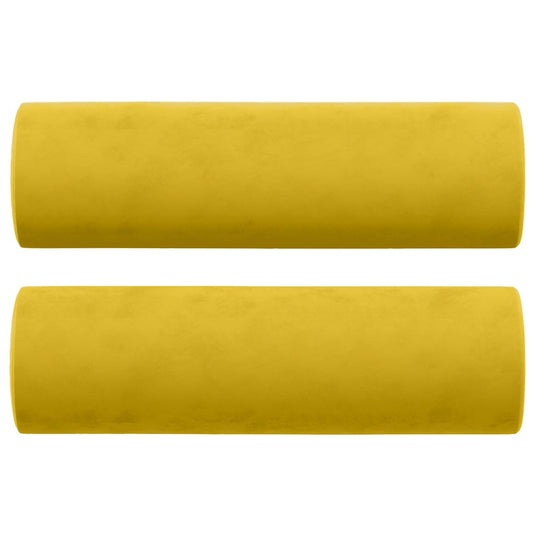 Vidaxl sierkussens 2 st 15x50 cm fluweel geel