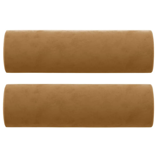 Vidaxl sierkussens 2 st 15x50 cm fluweel bruin
