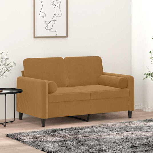 Vidaxl sierkussens 2 st 15x50 cm fluweel bruin