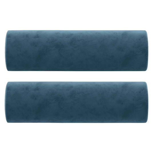 Vidaxl sierkussens 2 st 15x50 cm fluweel blauw