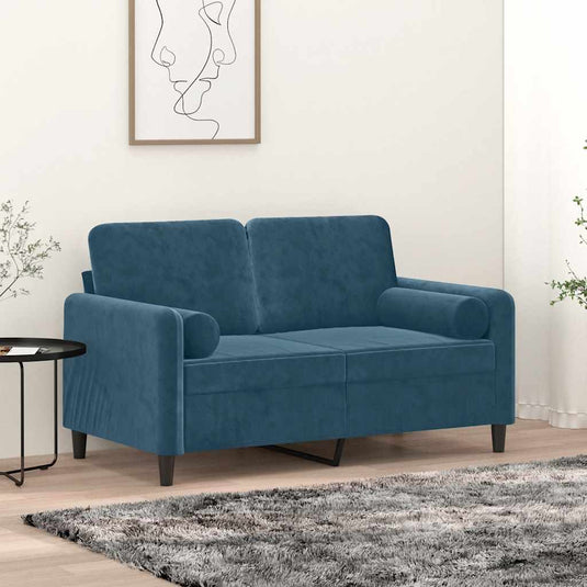 Vidaxl sierkussens 2 st 15x50 cm fluweel blauw