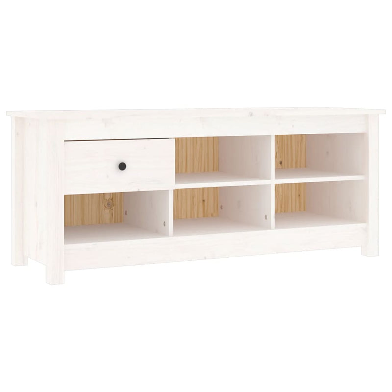 Load image into Gallery viewer, Vidaxl schoenenkast 110x38x45,5 cm massief grenenhout wit
