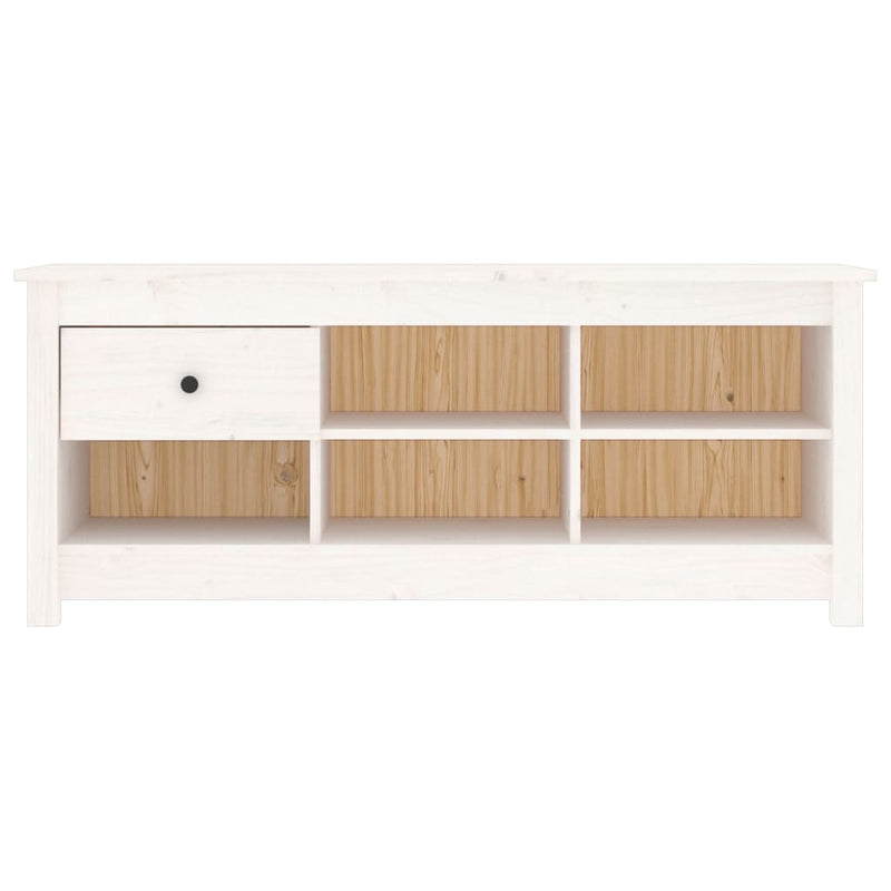 Load image into Gallery viewer, Vidaxl schoenenkast 110x38x45,5 cm massief grenenhout wit
