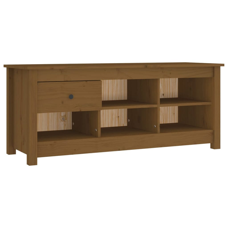 Load image into Gallery viewer, Vidaxl schoenenkast 110x38x45,5 cm massief grenenhout honingbruin
