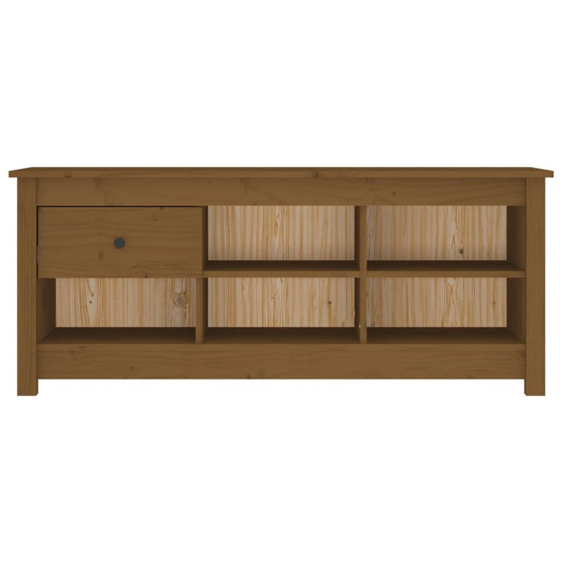 Load image into Gallery viewer, Vidaxl schoenenkast 110x38x45,5 cm massief grenenhout honingbruin
