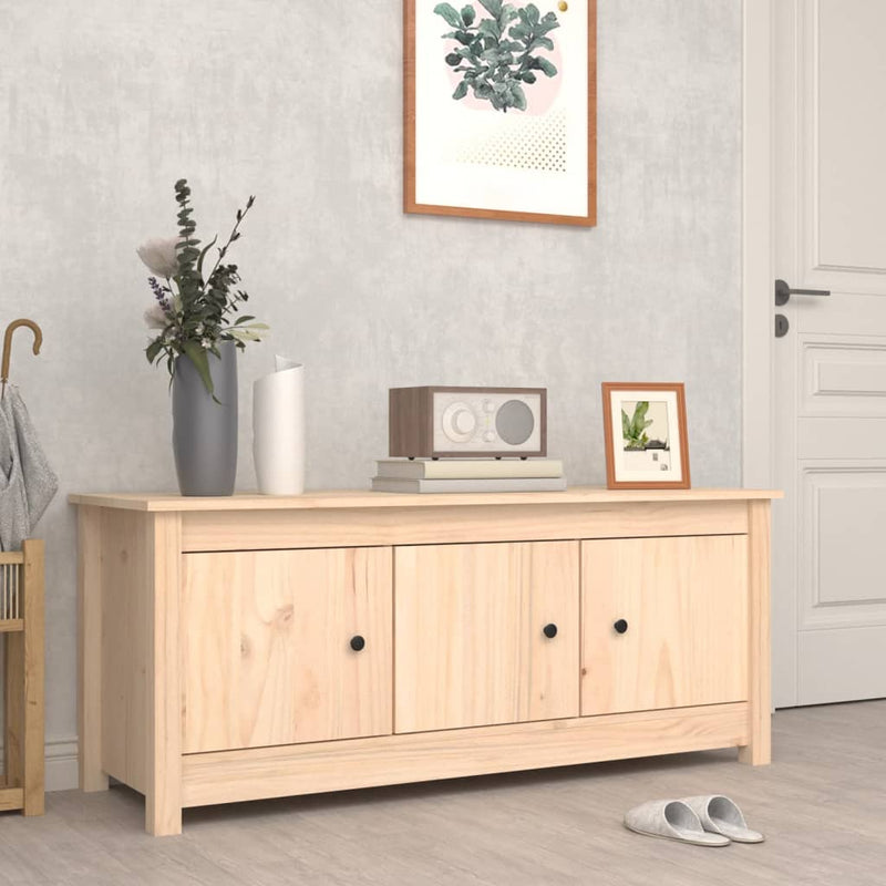 Afbeelding laden in galerijviewer, Vidaxl schoenenkast 110x38x45,5 cm massief grenenhout
