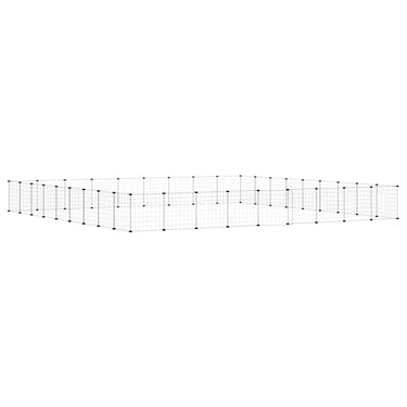 Vidaxl huisdierenkooi met deur 36 panelen 35x35 cm staal zwart
