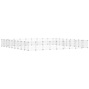 Vidaxl huisdierenkooi met deur 36 panelen 35x35 cm staal zwart