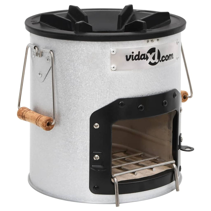 Load image into Gallery viewer, Vidaxl camping houtkachel 45x25x26 cm staal zilverkleurig
