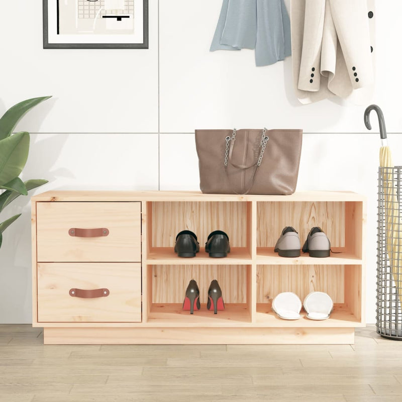 Load image into Gallery viewer, Vidaxl schoenenbank 100x34x45 cm massief grenenhout
