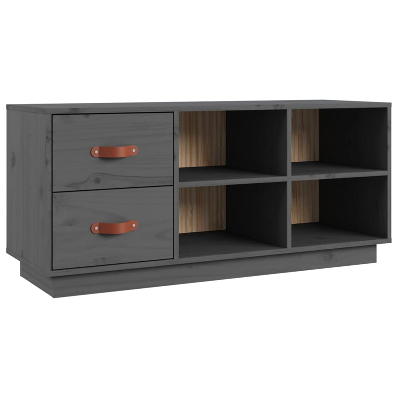 Load image into Gallery viewer, VidaXL Schoenenbank 100x34x45 cm massief grenenhout grijs
