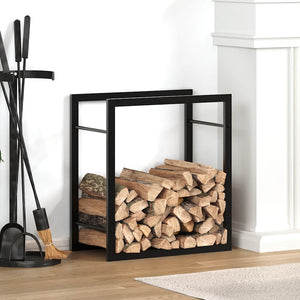 Vidaxl haardhoutrek 50x28x56 cm staal matzwart