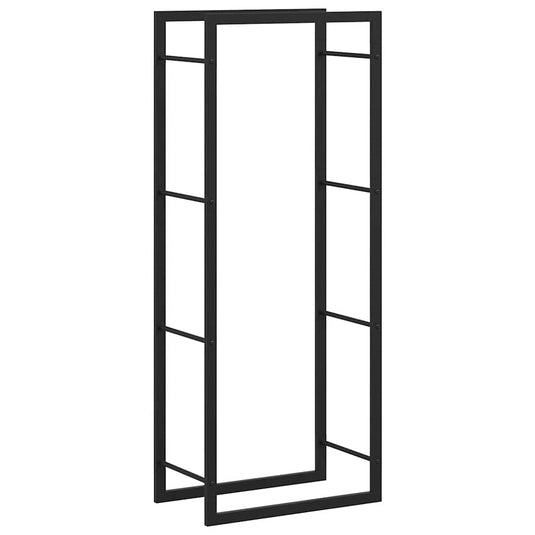 Vidaxl haardhoutrek 50x28x132 cm staal matzwart