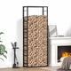 Vidaxl haardhoutrek matzwart 80x28x222 cm staal
