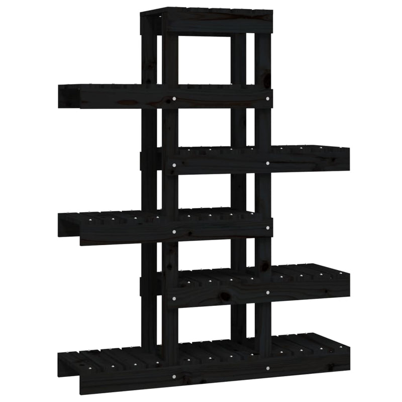 Load image into Gallery viewer, Vidaxl plantenstandaard 85x25x109,5 cm massief grenenhout zwart
