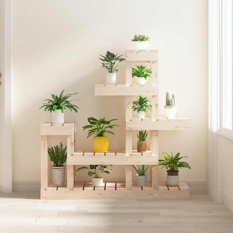 Afbeelding laden in galerijviewer, Vidaxl plantenstandaard 92x25x97 cm massief grenenhout
