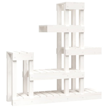 Vidaxl plantenstandaard 92x25x97 cm massief grenenhout wit