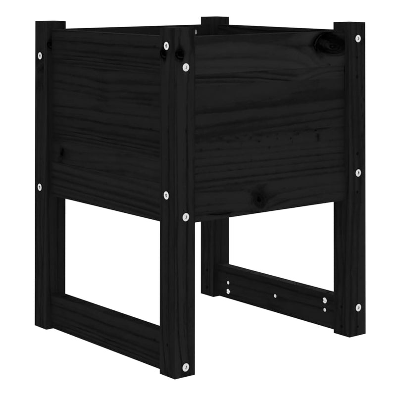 Load image into Gallery viewer, Vidaxl plantenbak 40x40x52,5 cm massief grenenhout zwart
