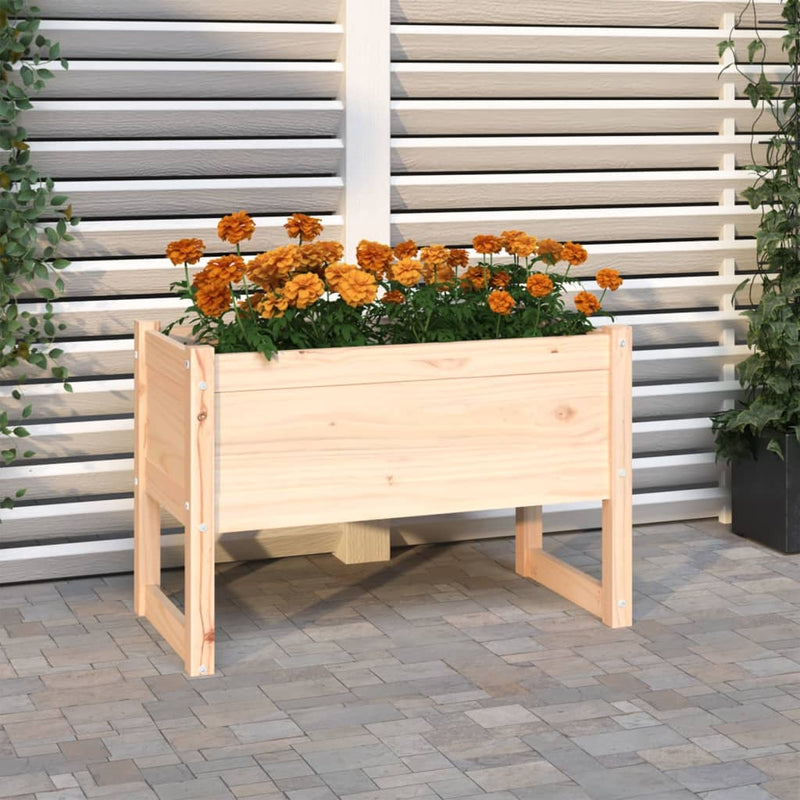Afbeelding laden in galerijviewer, Vidaxl plantenbak 78x40x52 cm massief grenenhout
