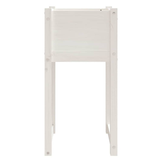 Vidaxl plantenbak 40x40x81 cm massief grenenhout wit