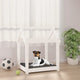 Vidaxl hondenbed 61x50x70 cm massief grenenhout wit