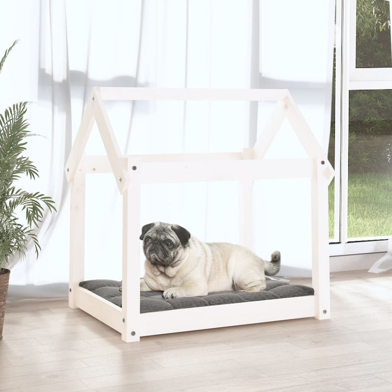 Load image into Gallery viewer, Vidaxl hondenbed 71x55x70 cm massief grenenhout wit
