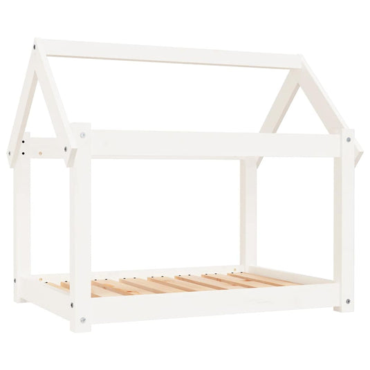 Vidaxl hondenbed 81x60x70 cm massief grenenhout wit