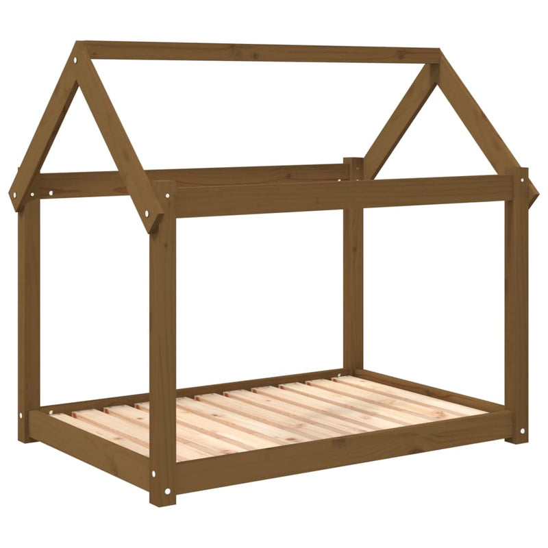 Afbeelding laden in galerijviewer, Vidaxl hondenmand 101x70x90 cm massief grenenhout honingbruin
