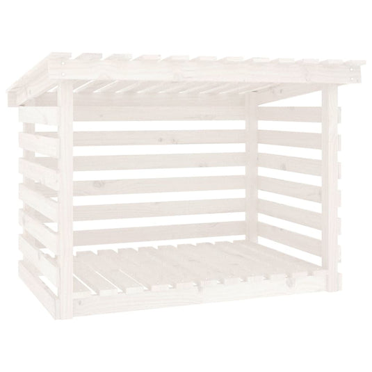 Vidaxl haardhoutrek 108x73x79 cm massief grenenhout wit