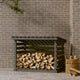 Vidaxl haardhoutrek 108x73x79 cm massief grenenhout grijs