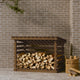 Vidaxl haardhoutrek 108x73x79 cm massief grenenhout honingbruin