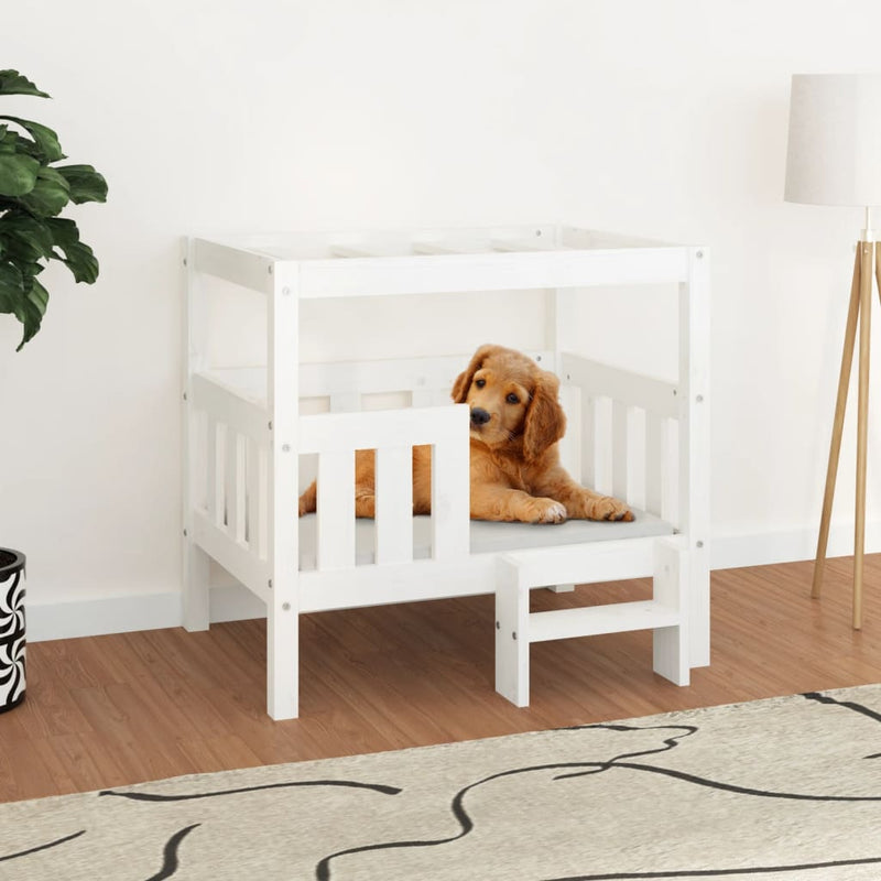 Load image into Gallery viewer, VidaXL Hondenmand 75,5x63,5x70 cm massief grenenhout wit
