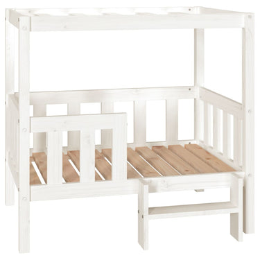 Vidaxl hondenmand 95,5x73,5x90 cm massief grenenhout wit