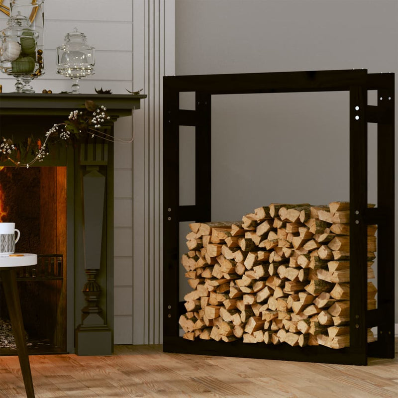 Load image into Gallery viewer, VidaXL Haardhoutrek 80x25x100 cm massief grenenhout zwart
