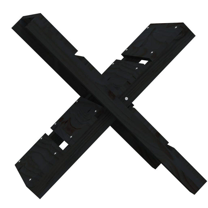 Load image into Gallery viewer, Vidaxl houtblokhouder 47x39,5x48 cm massief grenenhout zwart

