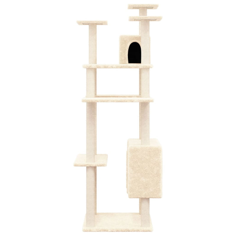 Load image into Gallery viewer, Vidaxl kattenmeubel met sisal krabpalen 162 cm crèmekleurig
