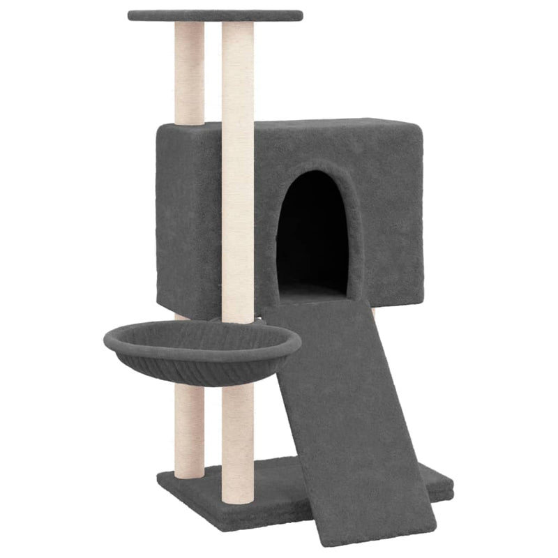 Load image into Gallery viewer, Vidaxl kattenmeubel met sisal krabpalen 96 cm donkergrijs
