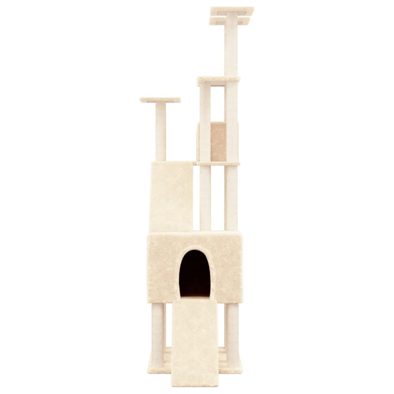 Load image into Gallery viewer, Vidaxl kattenmeubel met sisal krabpalen 190 cm crèmekleurig

